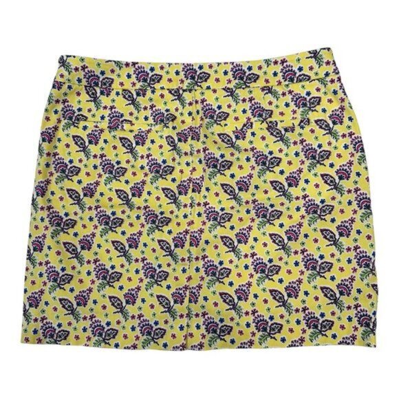 RALPH LAUREN GOLF Women SZ6 Yellow-Floral Mini Skirt Skort Sport Athletic - Picture 7 of 8